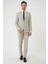 Slim Fit Çift Yırtmaç Dokulu Esnek Klasik Bej Takım Elbise Tk 915 1