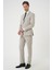 Slim Fit Çift Yırtmaç Dokulu Esnek Klasik Bej Takım Elbise Tk 915 2