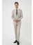 Slim Fit Çift Yırtmaç Dokulu Esnek Klasik Bej Takım Elbise Tk 915 4