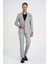 Slim Fit Torba Cep Esnek Pamuk Düz Gri Blazer Ceket C 712 2