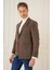 C 689 Slim Fit Kahve Spor Ceket 4