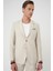 Slim Fit Torba Cep Spandex Karışımlı Casual Krem Ceket C 714 5