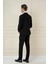 Slim Fit Çift Yırtmaç Mono Yaka Klasik Siyah Takım Elbise Tk 912 4