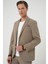 Comfort Fit Mono Yaka Torba Cep Casual Bej Ceket C 707 4