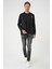 Regular Kalıp Mono Yaka Torba Cep Casual Siyah Ceket C 709 4