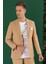 C 645 Slim Fit Camel Spor Ceket 3