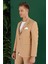 C 645 Slim Fit Camel Spor Ceket 5