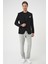 Slim Fit Mono Yaka Fleto Cepli Çift Yırtmaçlı Casual Siyah Ceket C 710 2