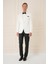 Black 035 Slim Fit Saten Yaka Çift Yırtmaçlı Tek Düğmeli Krem Damatlık Smokin Ceket 2
