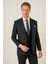 Slim Fit Kırlangıç Yaka Çift Yırtmaçlı Yelekli Klasik Siyah Takım Elbise Tk 895 5