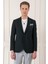 Comfort Fit Çift Yırtmaç Torba Cep Pamuk Casuel Siyah Ceket C 667 1