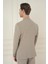 Slim Fit Mono Yaka Çift Yırtmaç Torba Cep Casual Bej Ceket C 698 5
