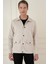 Comfort Fit Mono Yaka Kapaklı Cep Casual Taş Ceket C 699 1