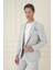 Comfort Fit Mono Yaka Çift Yırtmaç Torba Cep Casual Taş Ceket C 698 1