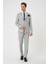 Slim Fit Çift Yırtmaç Dokulu Esnek Klasik Gri Takım Elbise Tk 915 1