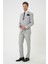 Slim Fit Çift Yırtmaç Dokulu Esnek Klasik Gri Takım Elbise Tk 915 2