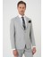 Slim Fit Çift Yırtmaç Dokulu Esnek Klasik Gri Takım Elbise Tk 915 4