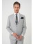 Slim Fit Çift Yırtmaç Dokulu Esnek Klasik Gri Takım Elbise Tk 915 5
