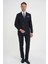 Slim Fit Çift Yırtmaç Çizgili Kruvaze Klasik Koyu Lacivert Takım Elbise Tk 925 6