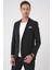 Slim Fit Torba Cep Spandex Karışımlı Casual Siyah Ceket C 714 3