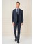 Slim Fit Kırlangıç Yaka Çift Yırtmaçlı Yelekli Klasik Lacivert Takım Elbise Tk 895 1