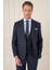 Slim Fit Kırlangıç Yaka Çift Yırtmaçlı Yelekli Klasik Lacivert Takım Elbise Tk 895 2