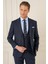 Slim Fit Kırlangıç Yaka Çift Yırtmaçlı Yelekli Klasik Lacivert Takım Elbise Tk 895 4