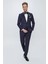 Black 062 Slim Fit Çıkma Saten Yaka Lacivert Damatlık Smokin Takım 1