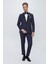 Black 062 Slim Fit Çıkma Saten Yaka Lacivert Damatlık Smokin Takım 2