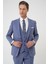 Slim Fit Esnek Çift Yırtmaç Yelekli Düz Klasik Havacı Mavi Takım Elbise Tk 901 4
