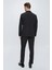 Black 061 Slim Fit Çıkma Saten Yaka Siyah Damatlık Smokin Takım 3