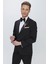 Black 061 Slim Fit Çıkma Saten Yaka Siyah Damatlık Smokin Takım 5