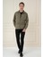 Comfort Fit Mono Yaka Kapaklı Cep Casual Haki Ceket C 699 3