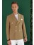 C 644 Slim Fit Camel Spor Ceket 4