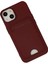 iPhone 14 Plus Kılıf Kelvin Kartvizitli Silikon - Bordo - ASOY3166-6226 3