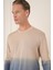 Slim Fit Degrade Desen Bisiklet Yaka Mavi Triko Tr 866 4