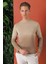 Slim Fit Degrade Desen Bisiklet Yaka Bej Triko Tr 866 1