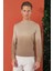 Slim Fit Degrade Desen Bisiklet Yaka Bej Triko Tr 866 2