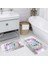 Dijital Baskı Modern Banyo Halısı Ikili Banyo Paspası LNA5179 100X60+60X50 cm 1