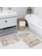 Dijital Baskı Modern Banyo Halısı Ikili Banyo Paspası LNA5207 100X60+60X50 cm 1