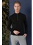 Tr 861 Slim Fit Siyah Klasik Triko 4