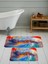 Dijital Baskı Modern Banyo Halısı Ikili Banyo Paspası LNA5076 100X60+60X50 cm 1