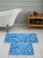 Dijital Baskı Modern Banyo Halısı Ikili Banyo Paspası LNA5087 100X60+60X50 cm 1