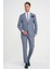 Slim Fit Çift Yırtmaç Esnek Yelekli Klasik Havacı Mavi Takım Elbise Tk 916 1