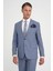 Slim Fit Çift Yırtmaç Esnek Yelekli Klasik Havacı Mavi Takım Elbise Tk 916 3