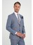 Slim Fit Çift Yırtmaç Esnek Yelekli Klasik Havacı Mavi Takım Elbise Tk 916 4