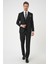 Slim Fit Düz Esnek Yelekli Klasik Siyah Takım Elbise Tk 894 1