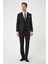 Slim Fit Düz Esnek Yelekli Klasik Siyah Takım Elbise Tk 894 2