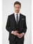 Slim Fit Düz Esnek Yelekli Klasik Siyah Takım Elbise Tk 894 4