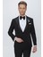 Black 067 Slim Fit Çıkma Saten Yaka Siyah Damatlık Smokin Takım 5